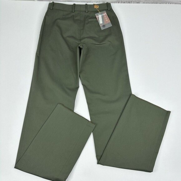 Loro Piana Women’s NWT Green Philadelphia Straight Leg Trouser‎ EU40/US4/W28/L35 - Picture 5 of 14